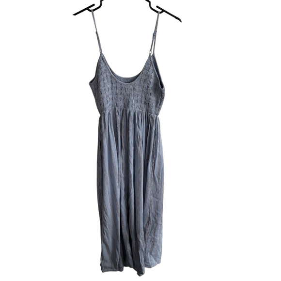 aerie At the Barre Unlined Blue & White Striped Midi Dress Sz XS - Picture 4 of 11